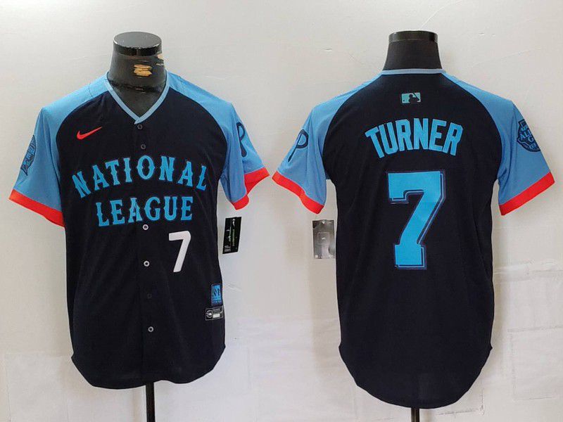 Men Philadelphia Phillies #7 Turner Blue All star 2024 Nike MLB Jersey style 3->philadelphia phillies->MLB Jersey
